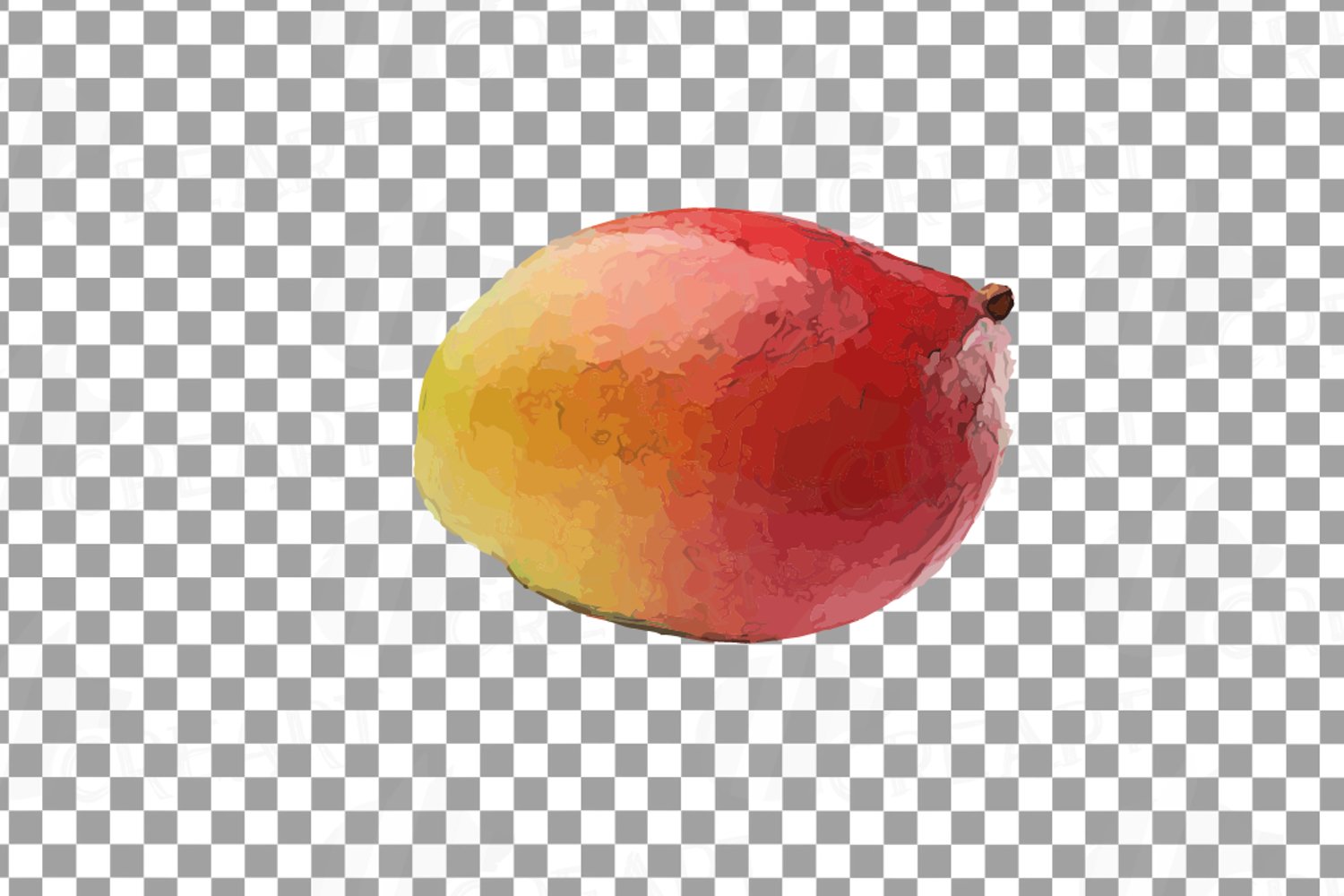 Mango on transparent background.
