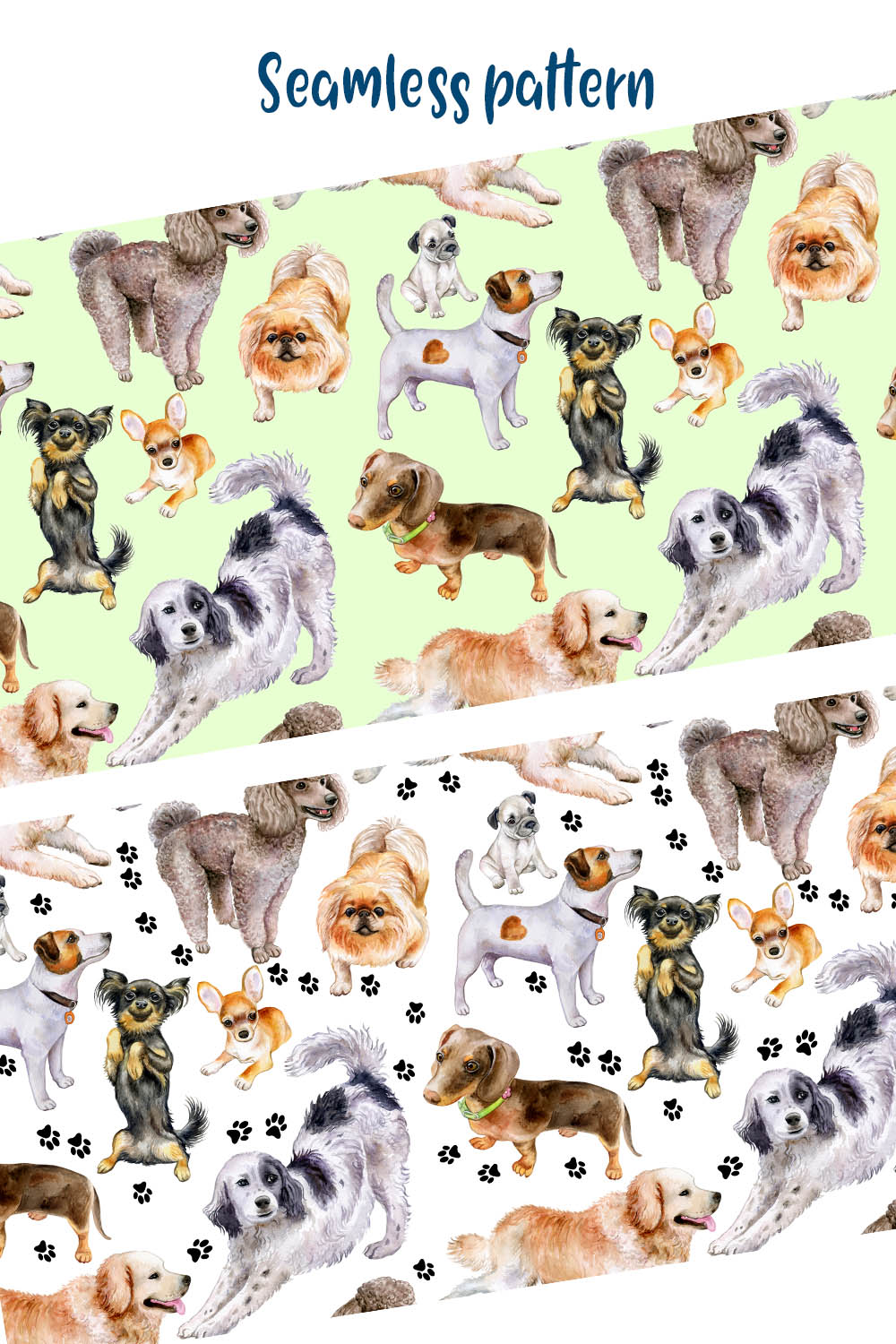 Puppy Dog Digital Papers. Seamless patterns pinterest.