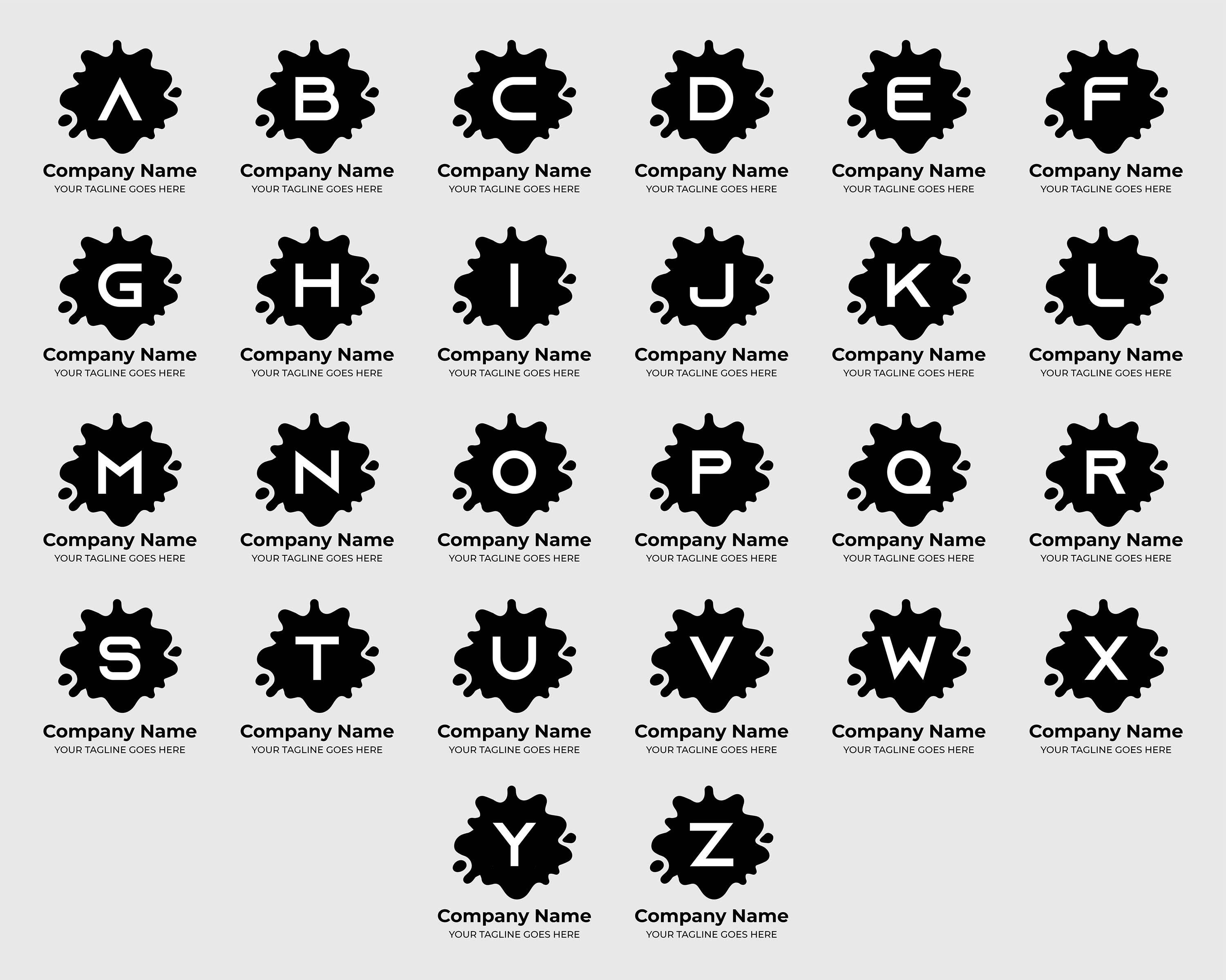 all letter logos bundle ai 02