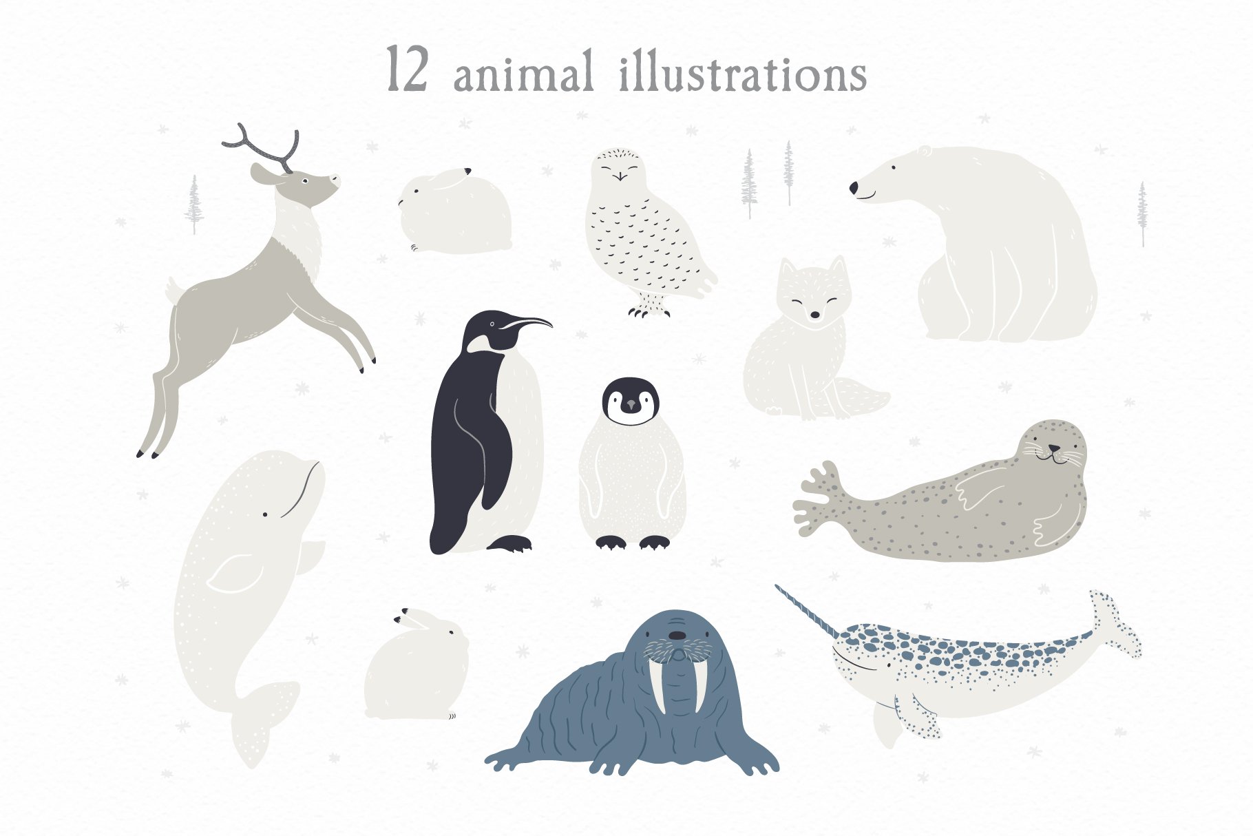 Diverse of animals for illustration.