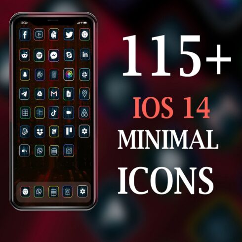 Ios 14 Stunning Minimal Icon Pack With 3 different themes cover image.