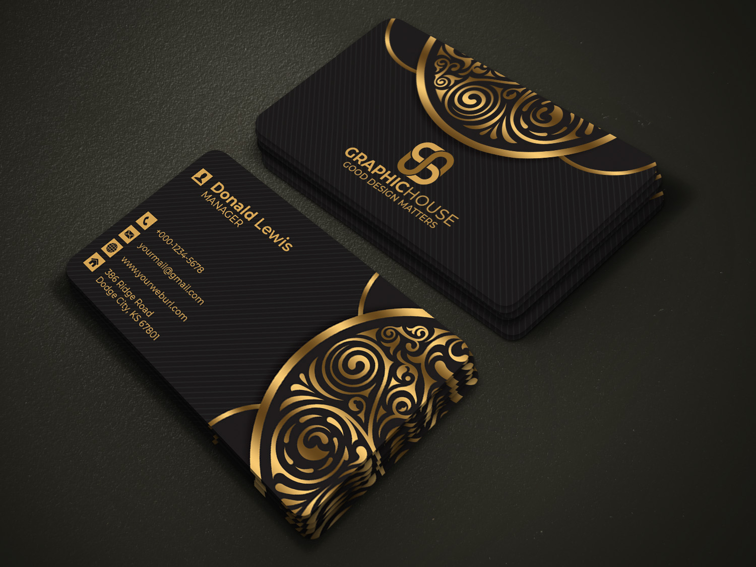 Luxury Business Card previews.