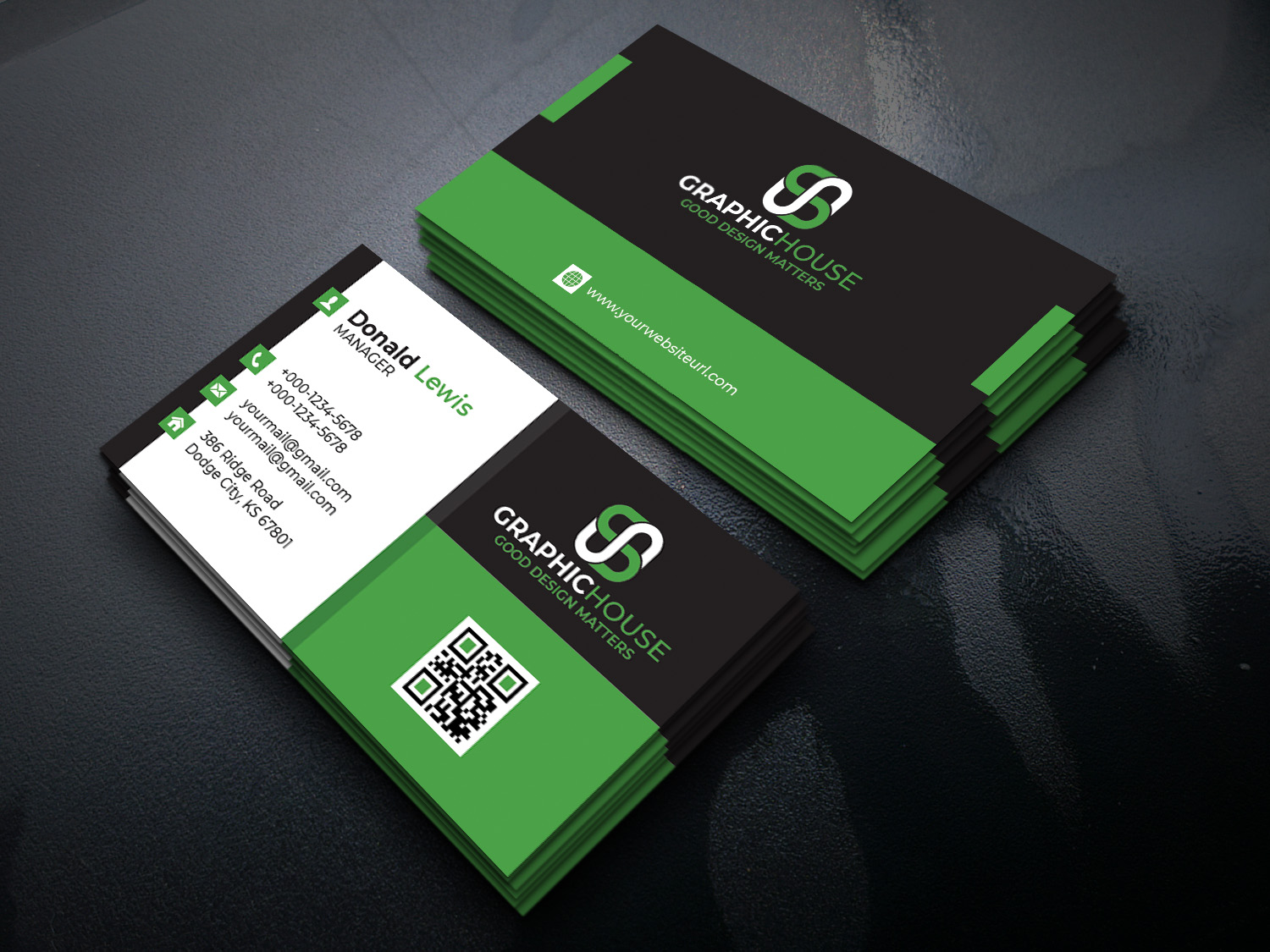 Different Style Business Card previews.