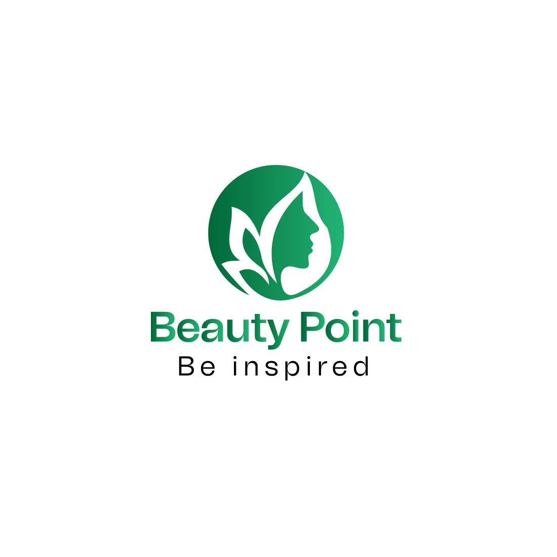 Beauty Girl Face Logo Template.