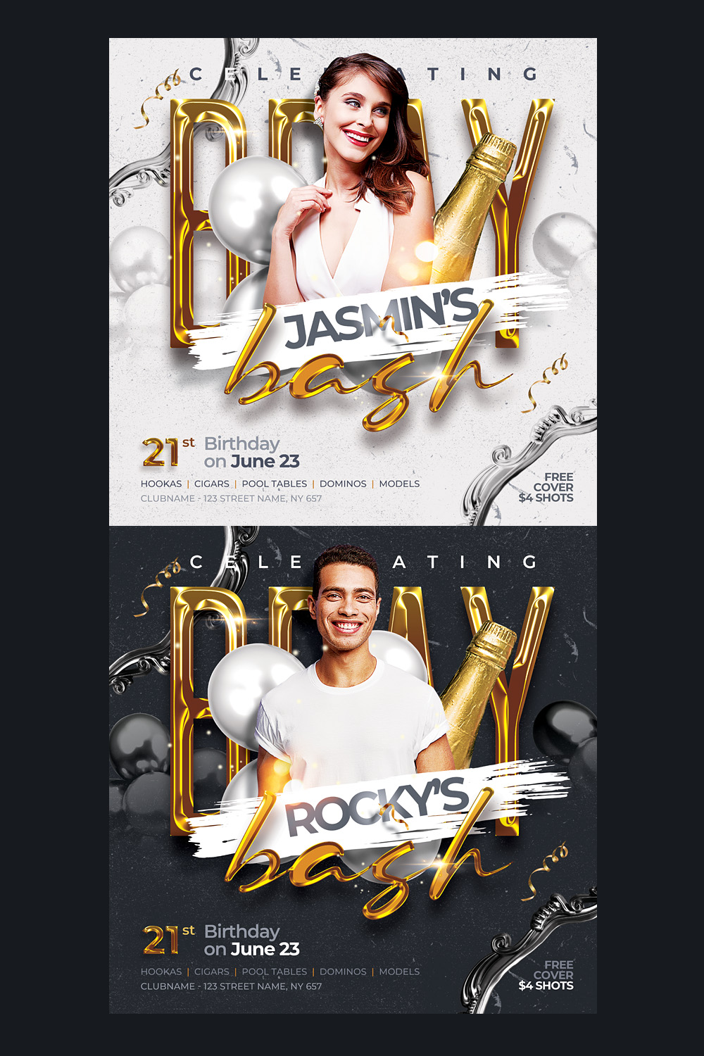 birthday party flyer template psd f