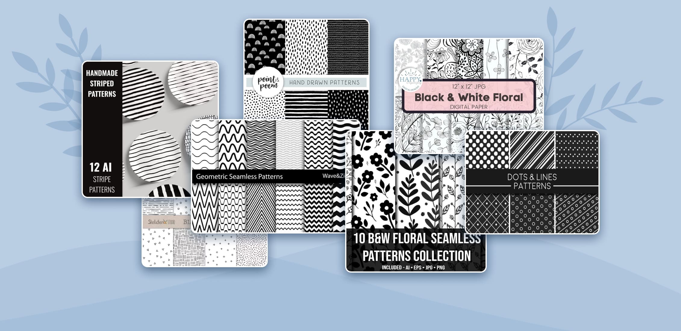 black and white patterns free and premium featured image.