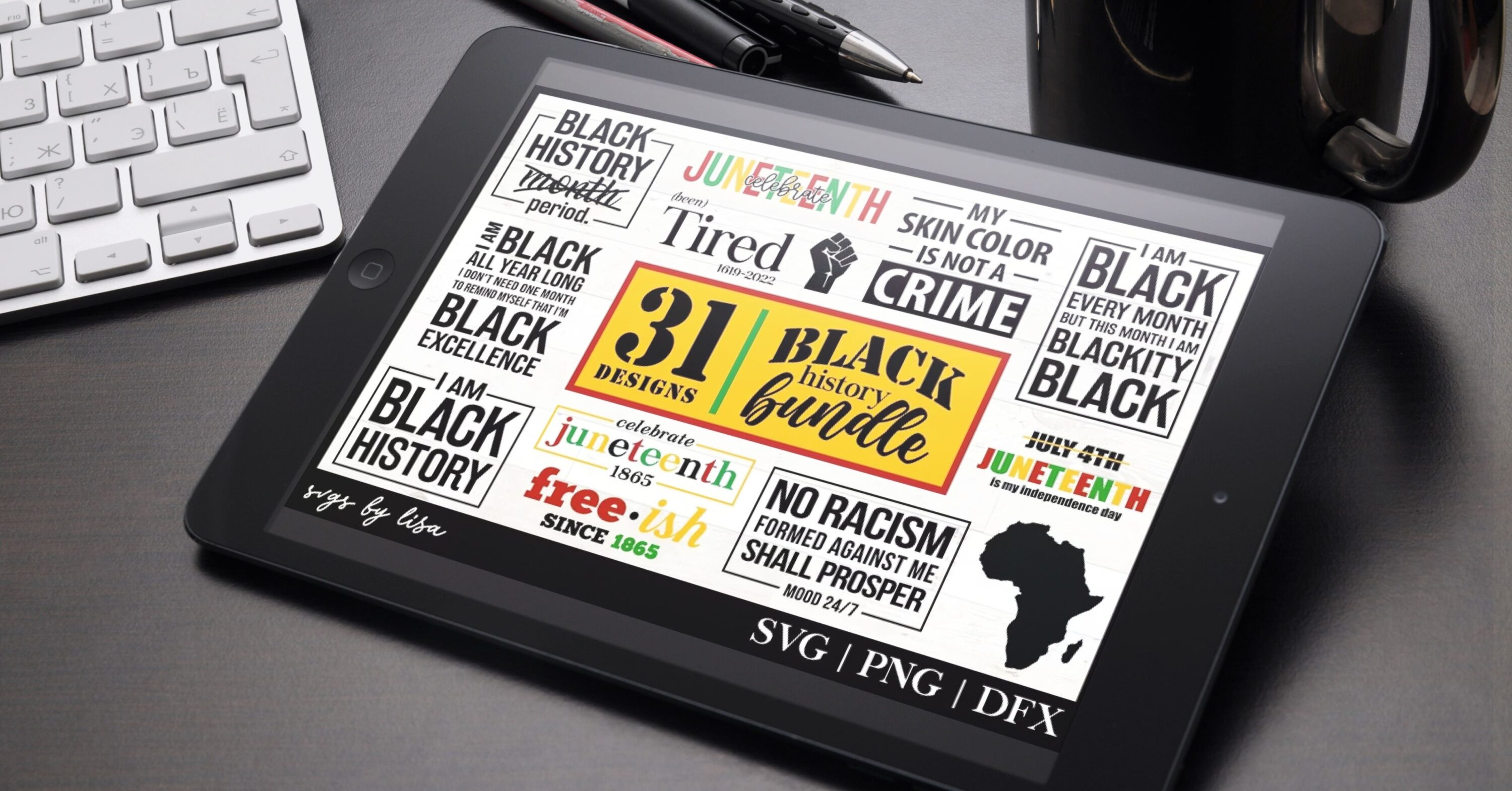 Juneteenth and Black History svg Bundle - tablet.