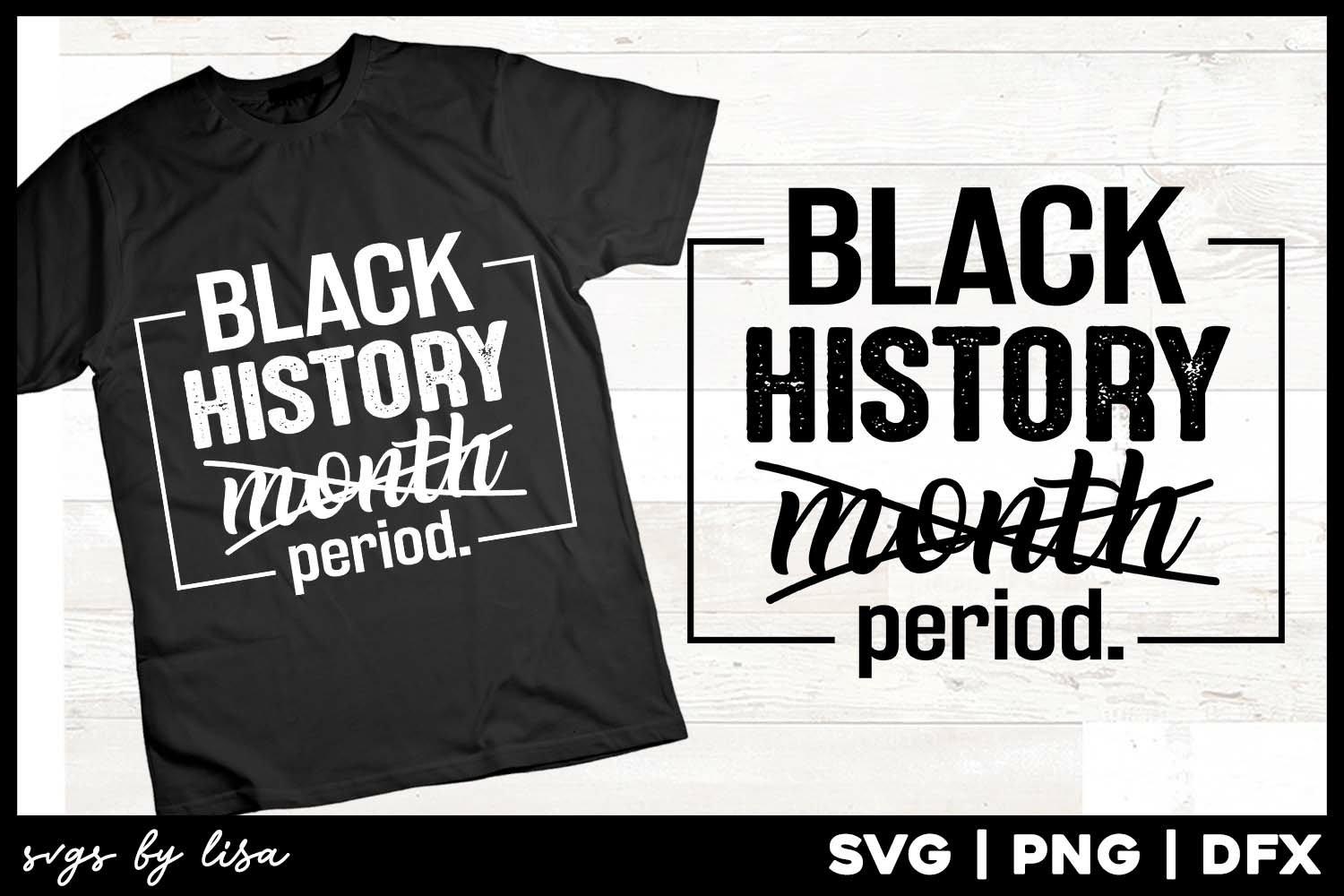 Black history period t-shirt design.