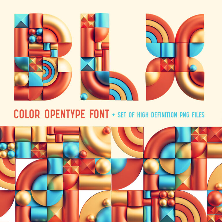 Color Bitmap Fonts BLX - Color Bitmap Font - MasterBundles