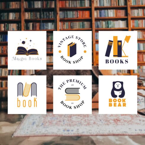 6 Book Logo Design Templates – MasterBundles