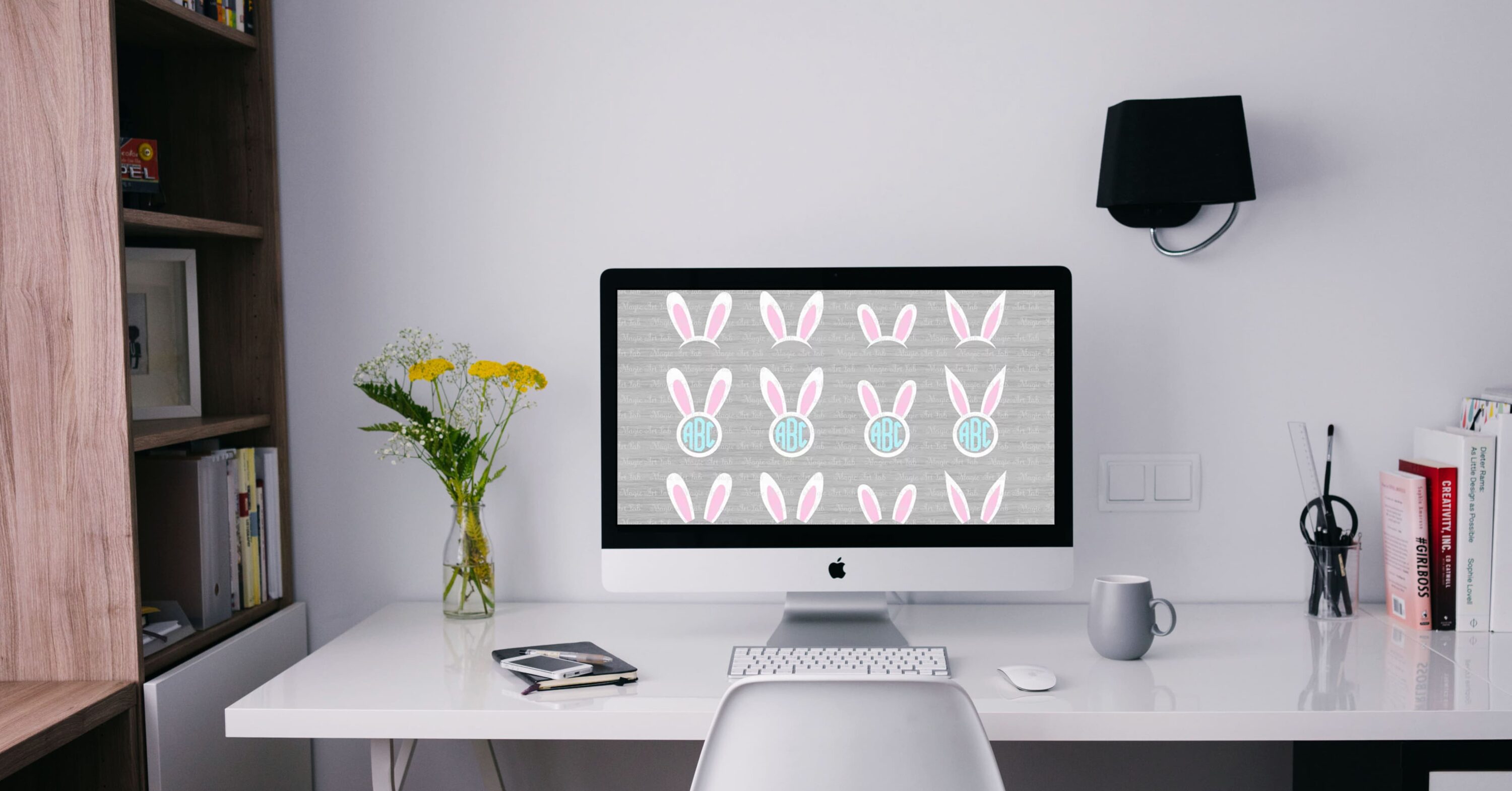 Bunny ears svg, Bunny circle monogram svg, Bunny svg - desktop.