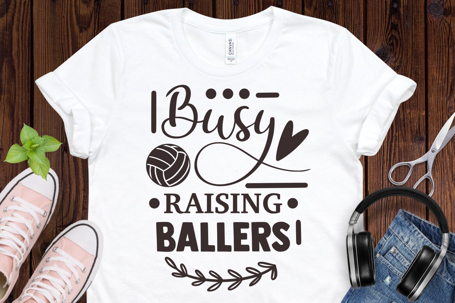 Busy raising ballers - t-shirt design.