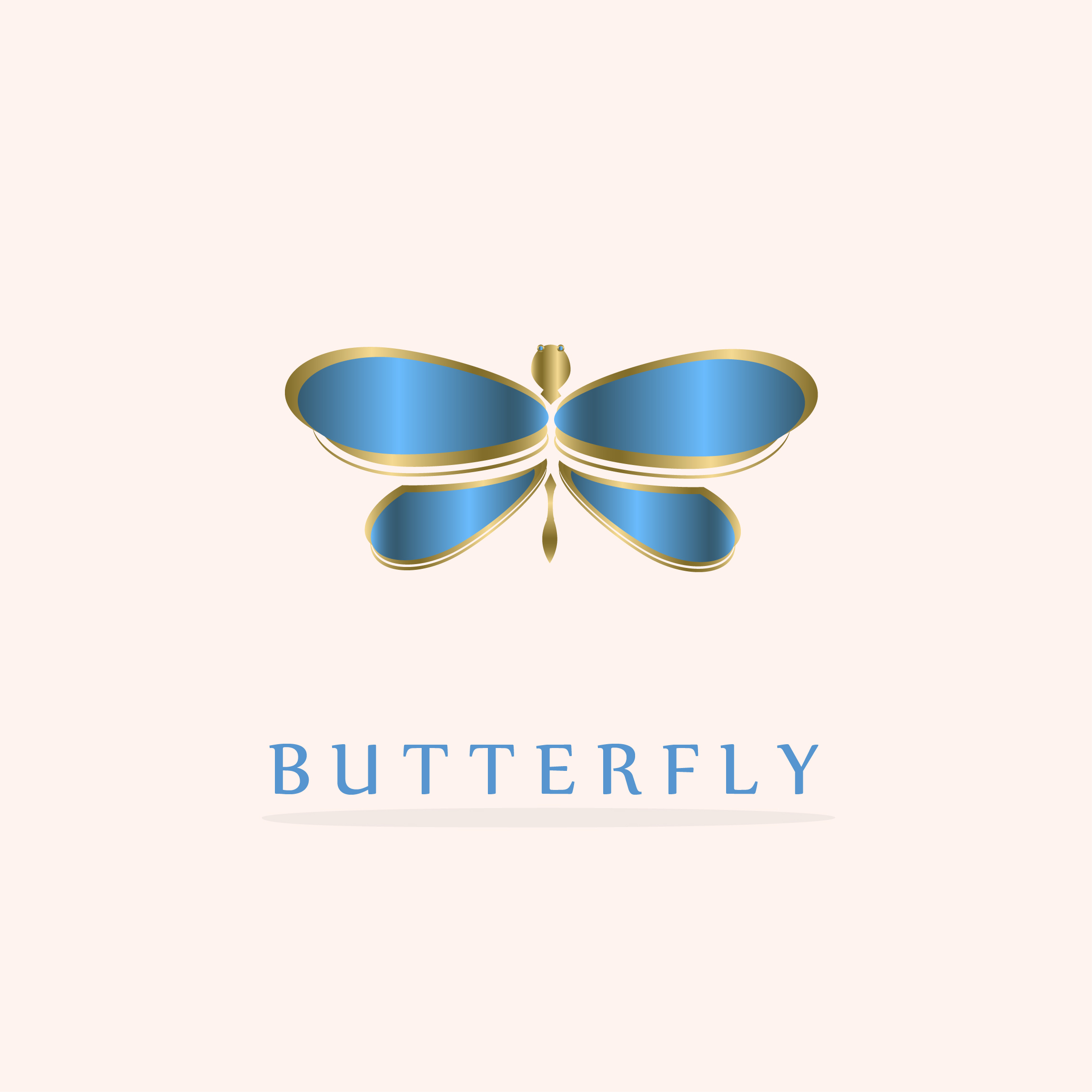Butterfly Logo Template previews.