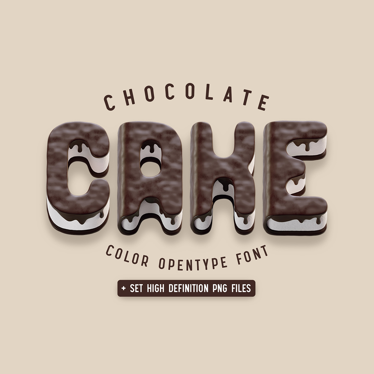 Chocolate Cake - Color Font cover image.