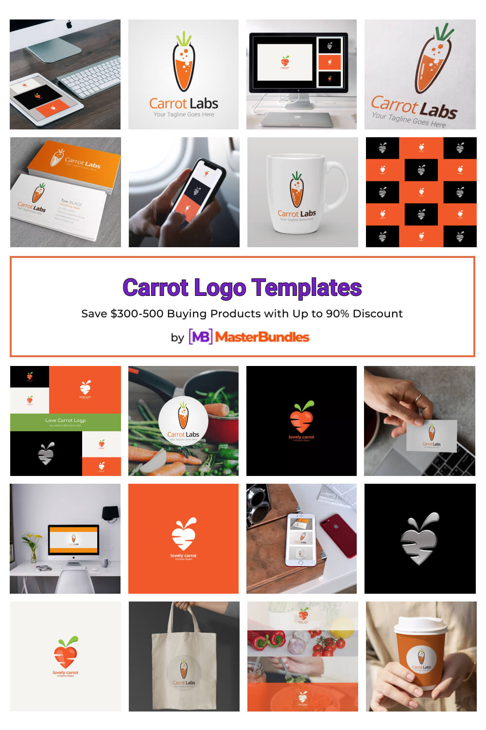 carrot logo templates pinterest image.