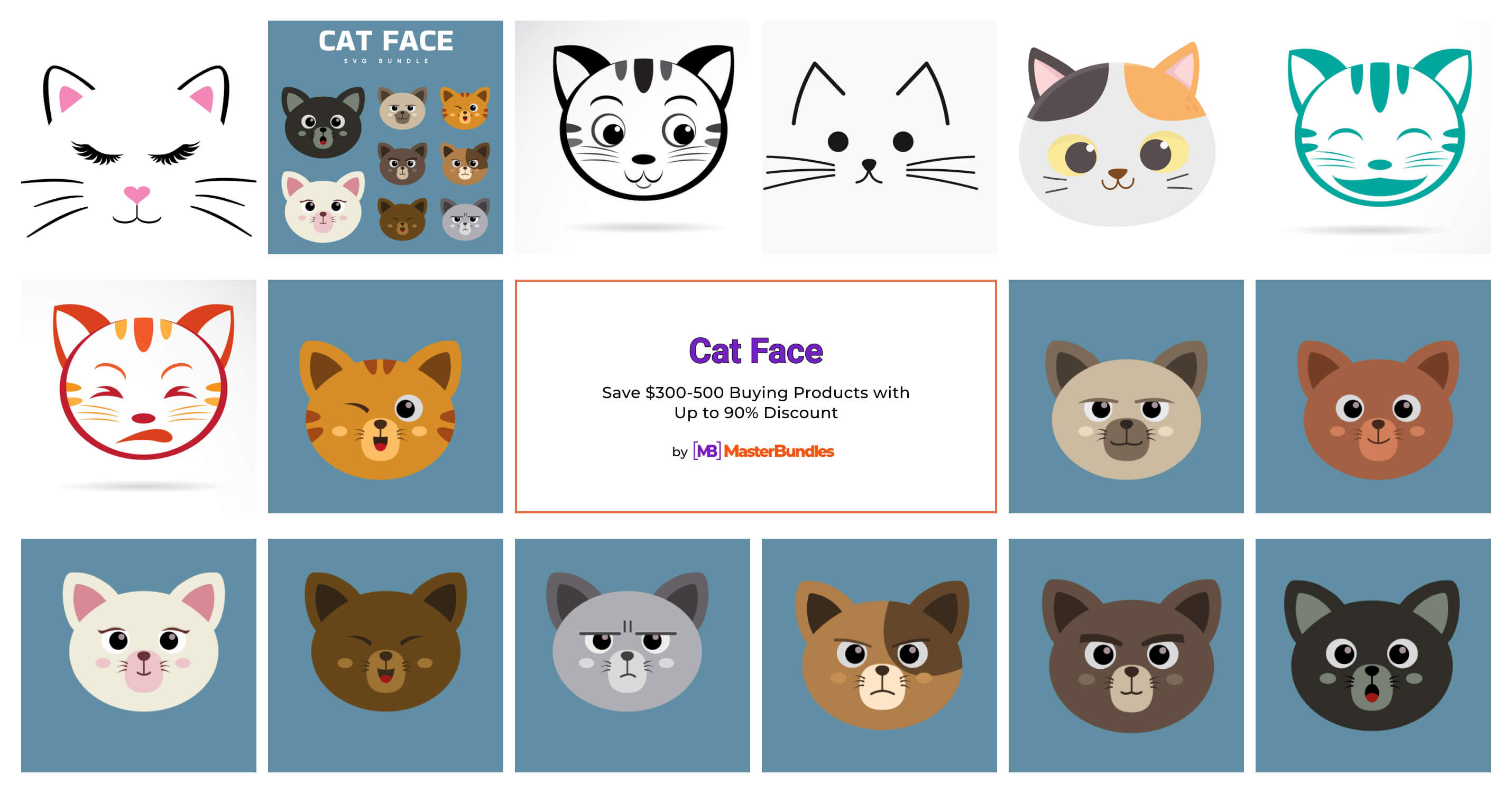 9 Cat Face SVGs For 2024 MasterBundles   Cat Face 1 