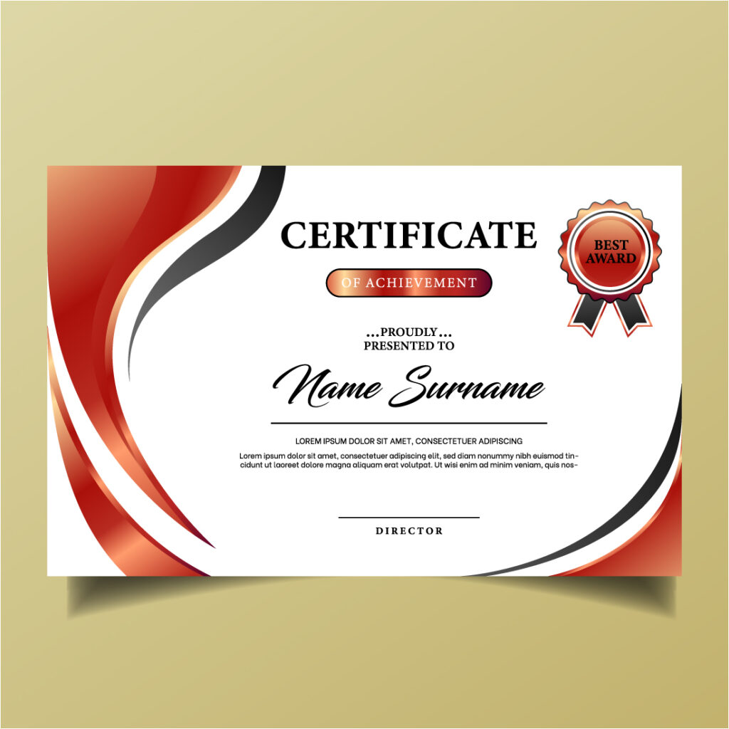 modern and luxurious certificate design template - MasterBundles