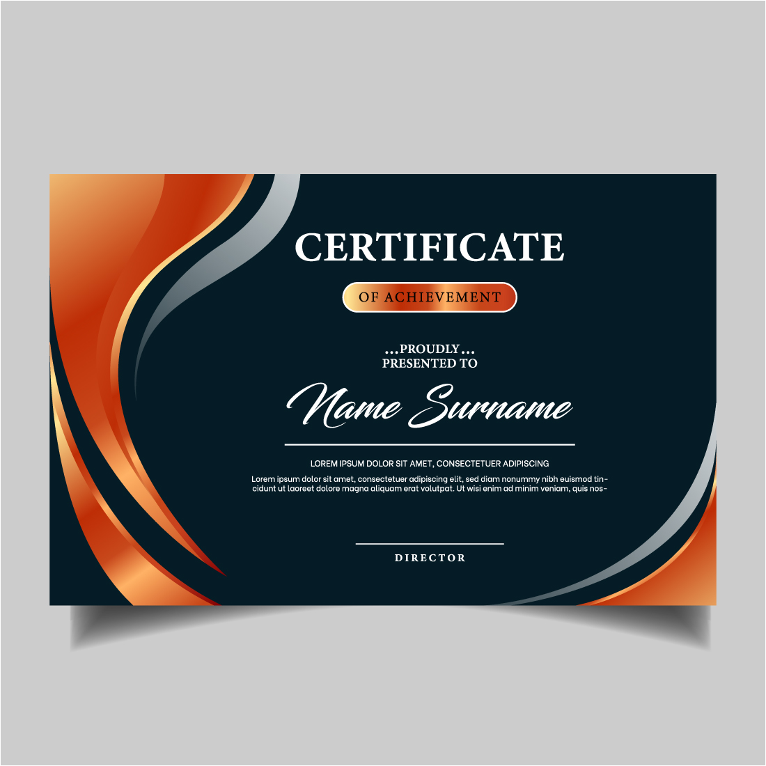 Modern and Luxurious Certificate Design Template.