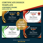 Modern and Luxurious Certificate Design Template cover image.