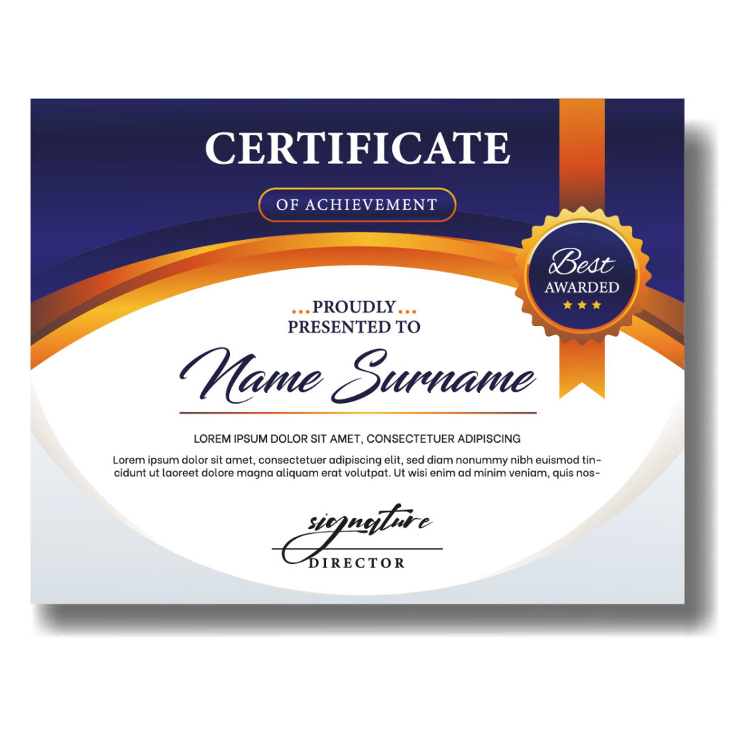 modern and luxurious certificate design - MasterBundles