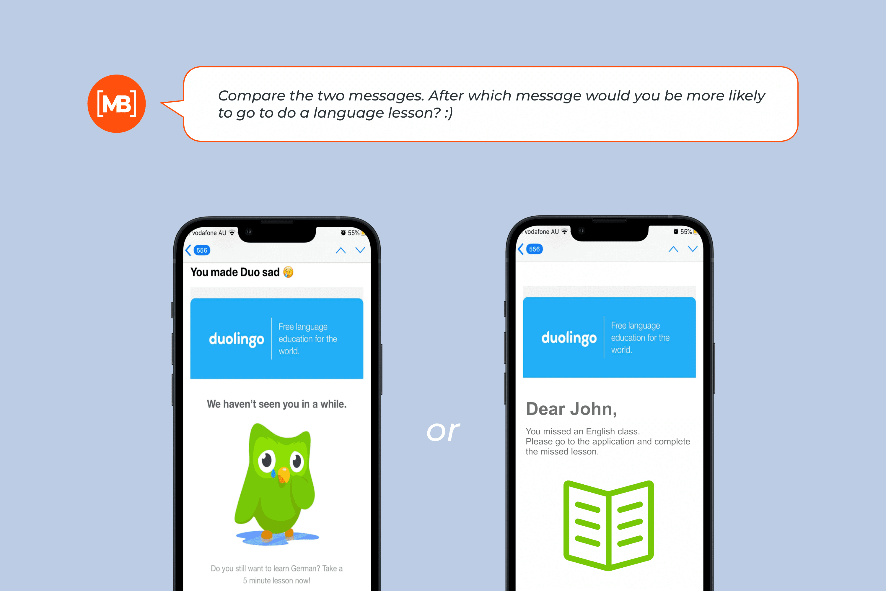 Two screenshots of DuoLongvo mobile app.