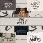 CHIC LOVERS - Watercolor SVG Font.