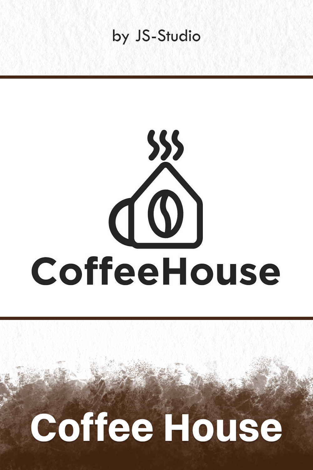 Coffee house logo in brown.