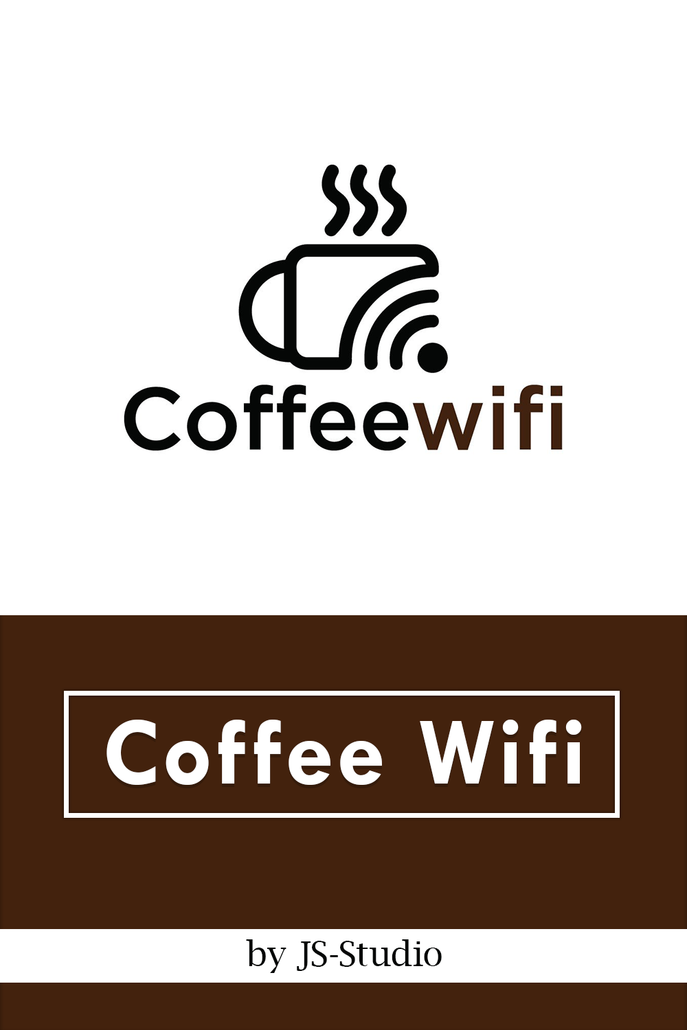 Cup with wifi element for logo.