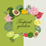 cover for master bandles Tropical Garden Illustrations.