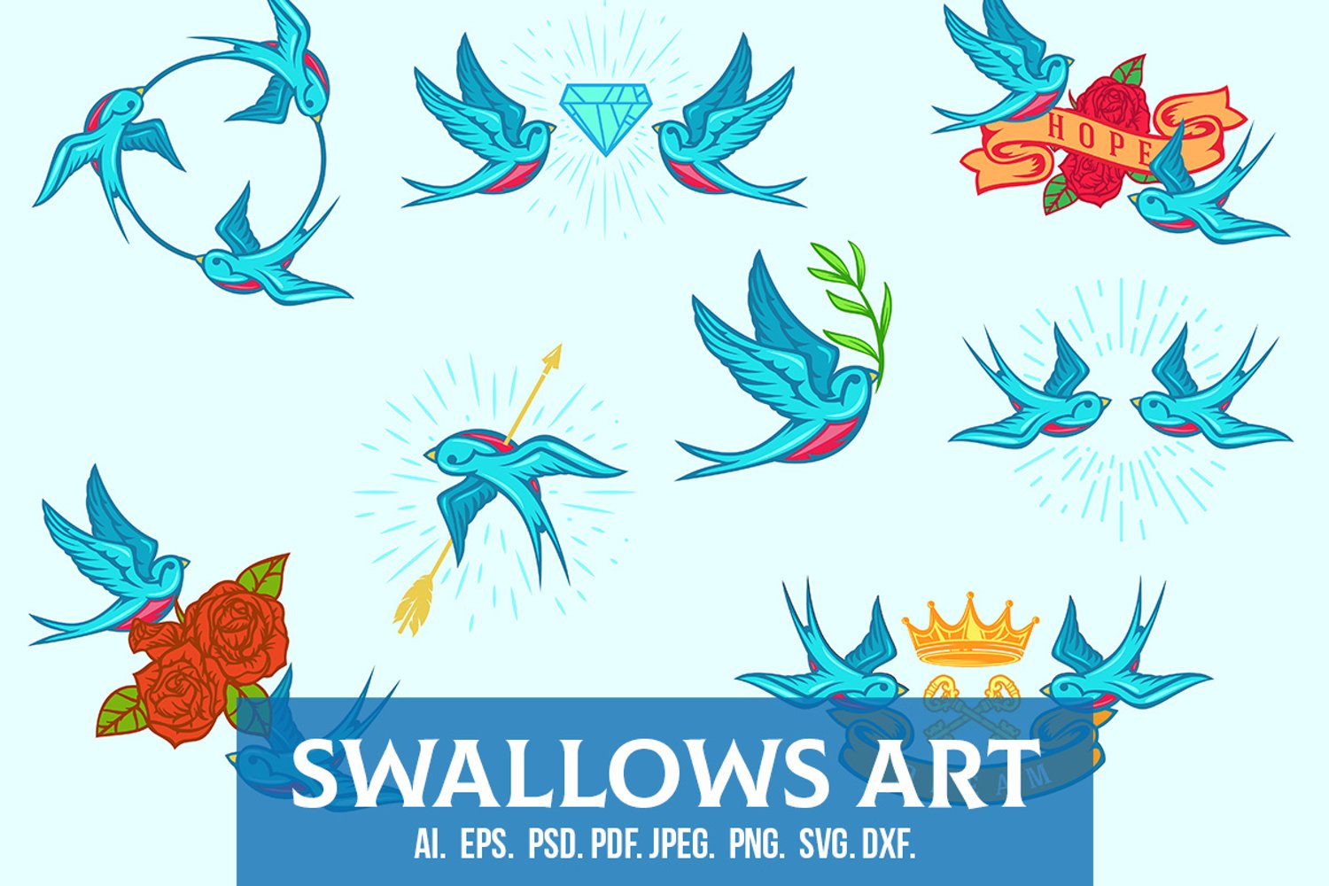Cover image of Swallows Art Collection.