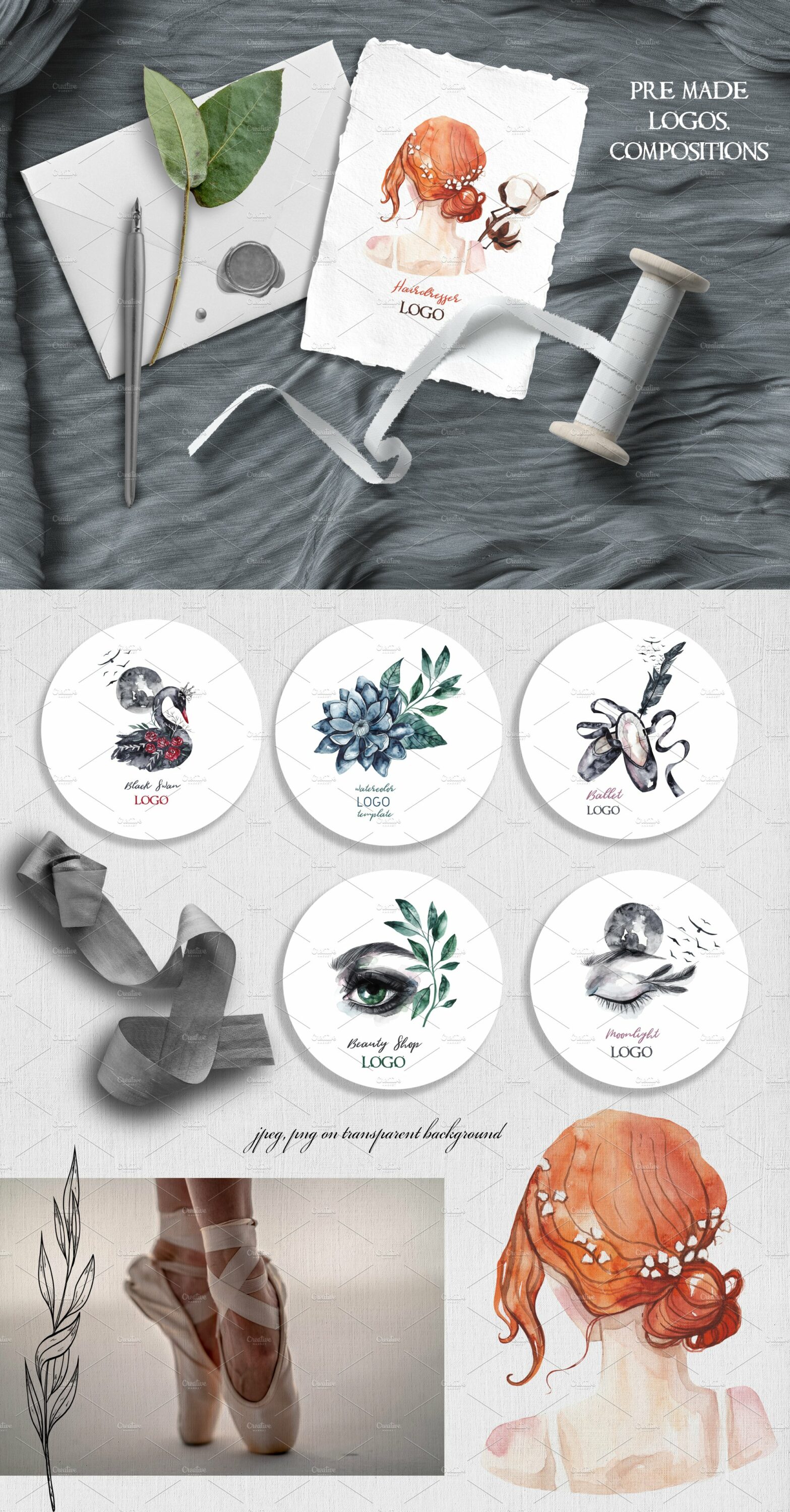Amazing swans pattern collection.