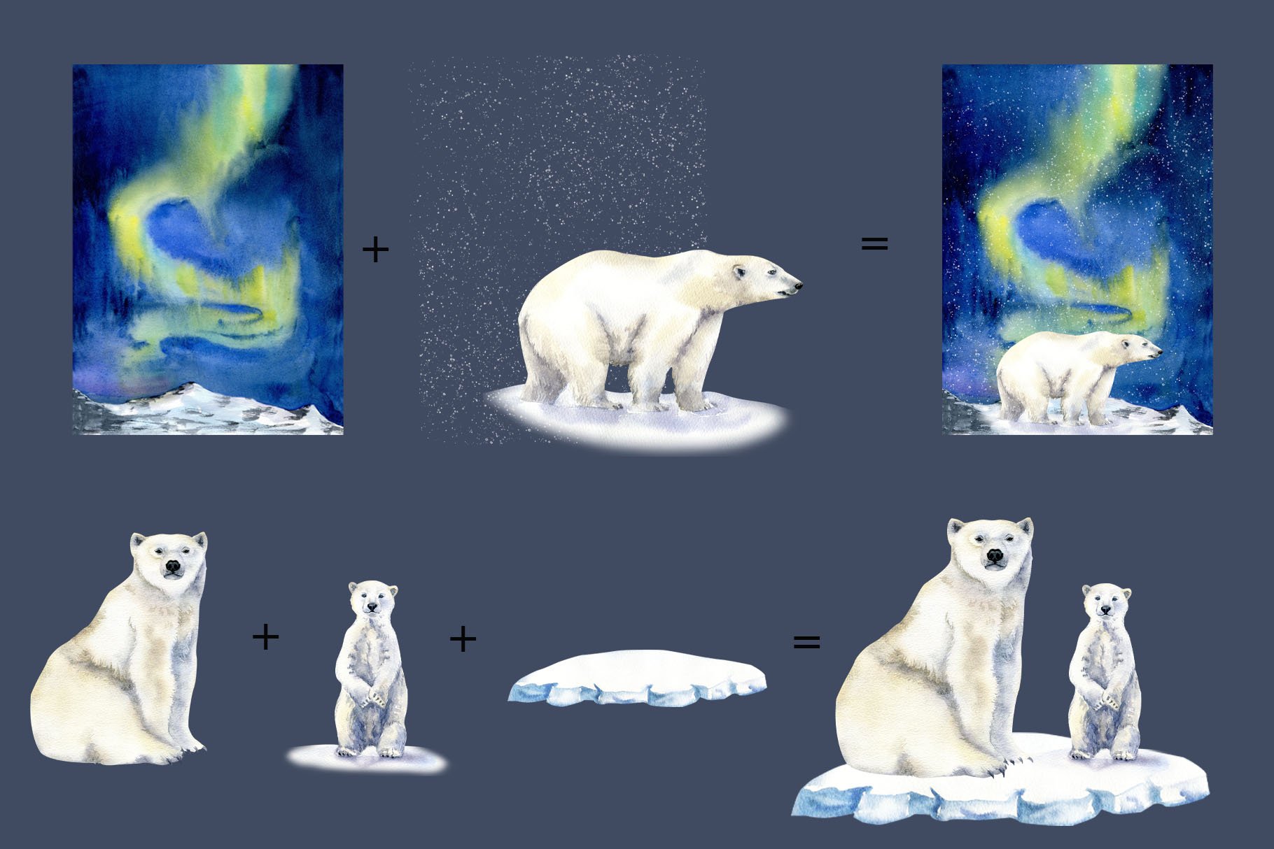 Separate polar bears items.