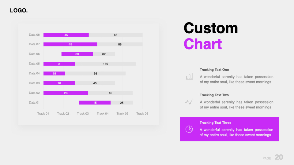 Custom chart for deliver information in the simplest way.