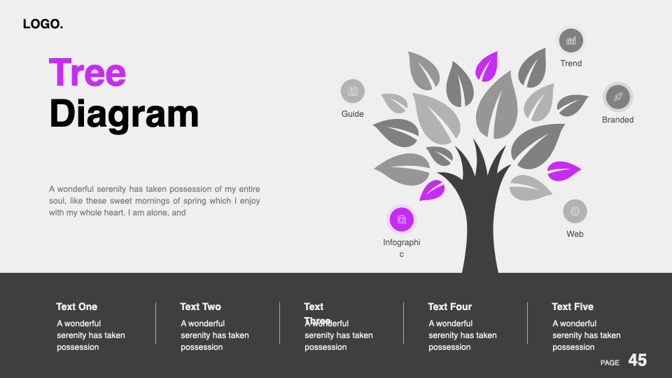 Nice tree diagram for a creative agency.