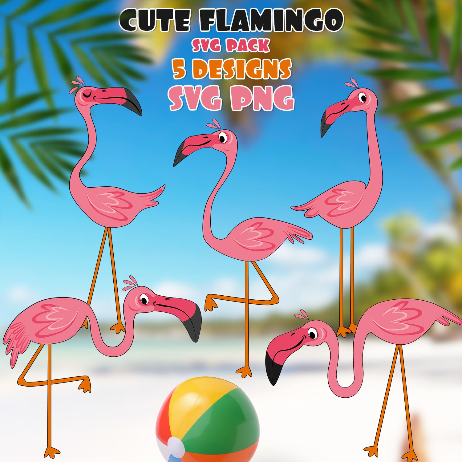 cute flamingo svg pack.