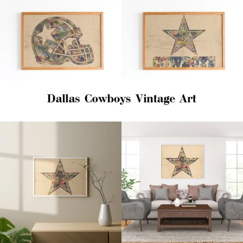 Dallas Cowboys Vintage Art.