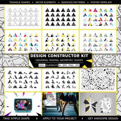 Design Constructor Kit. Triangles cover.