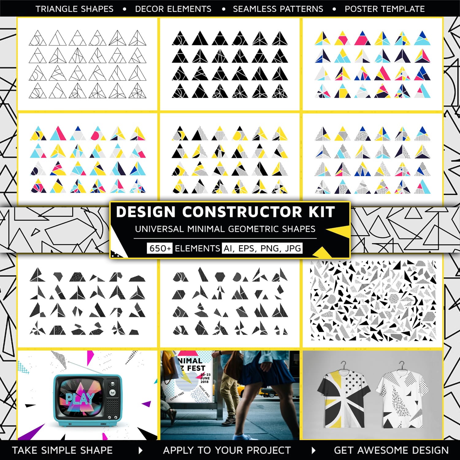 Design Constructor Kit. Triangles cover.