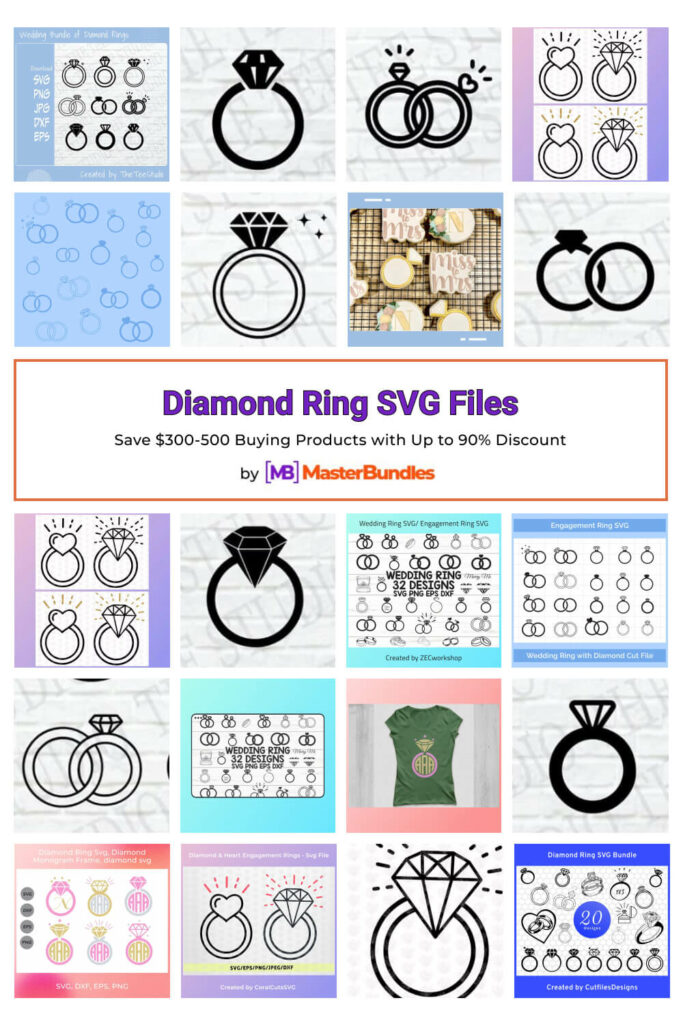 Diamond Ring Svg Files 683x1024 