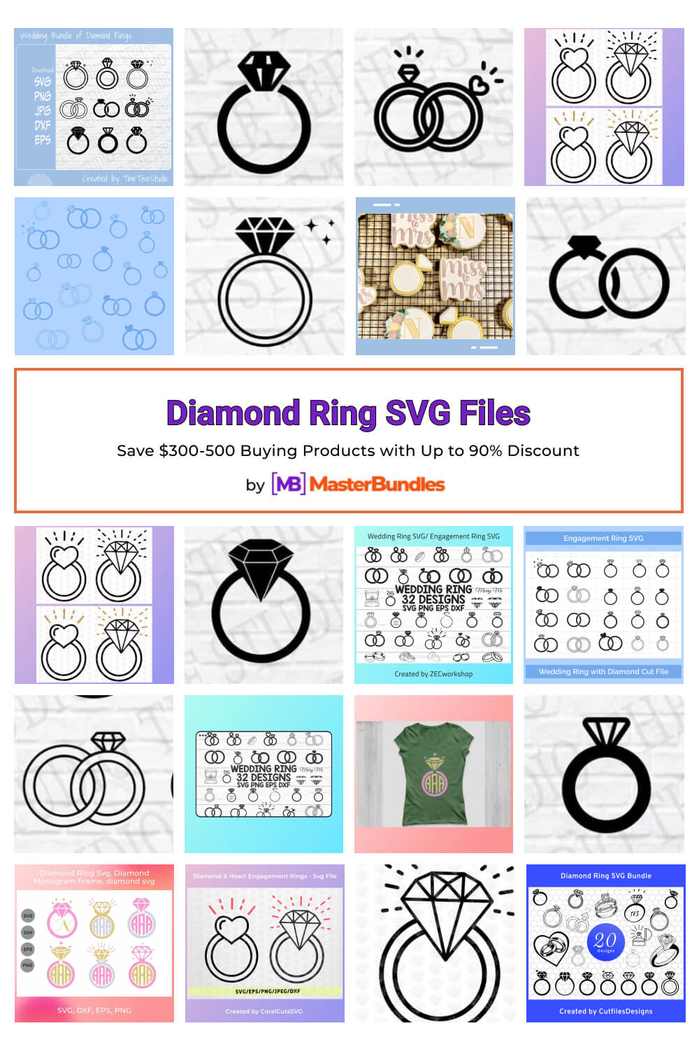 diamond ring svg files pinterest image.