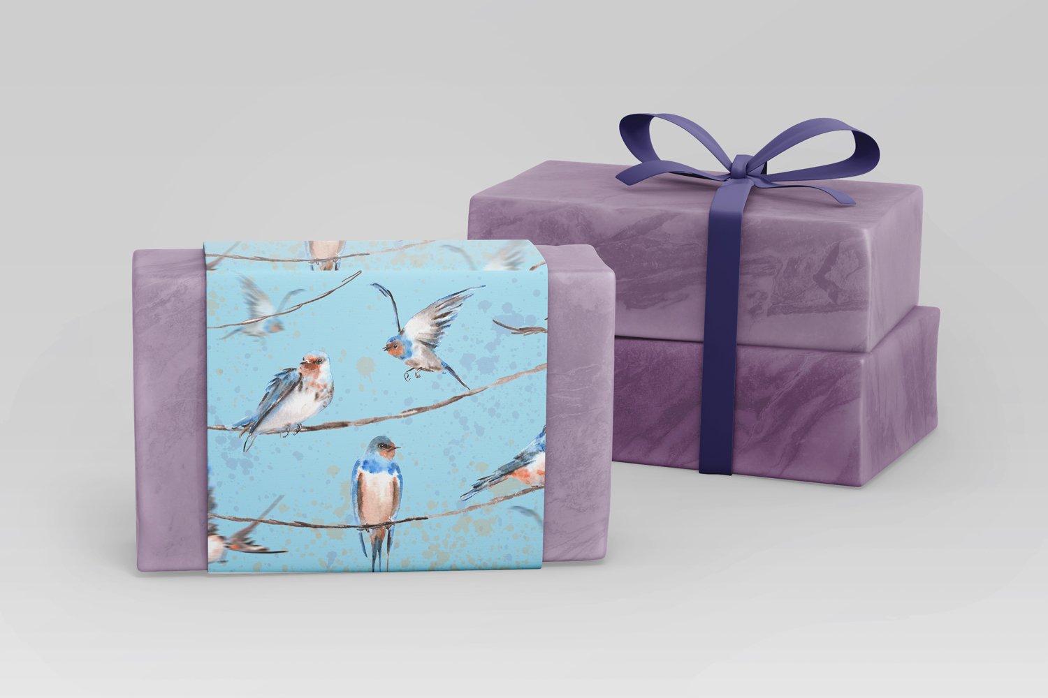 Handmade soap with swallows packing.