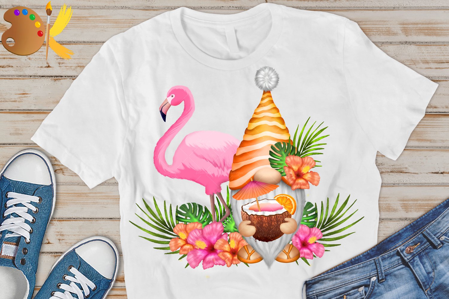 Tropical t-shirt design.
