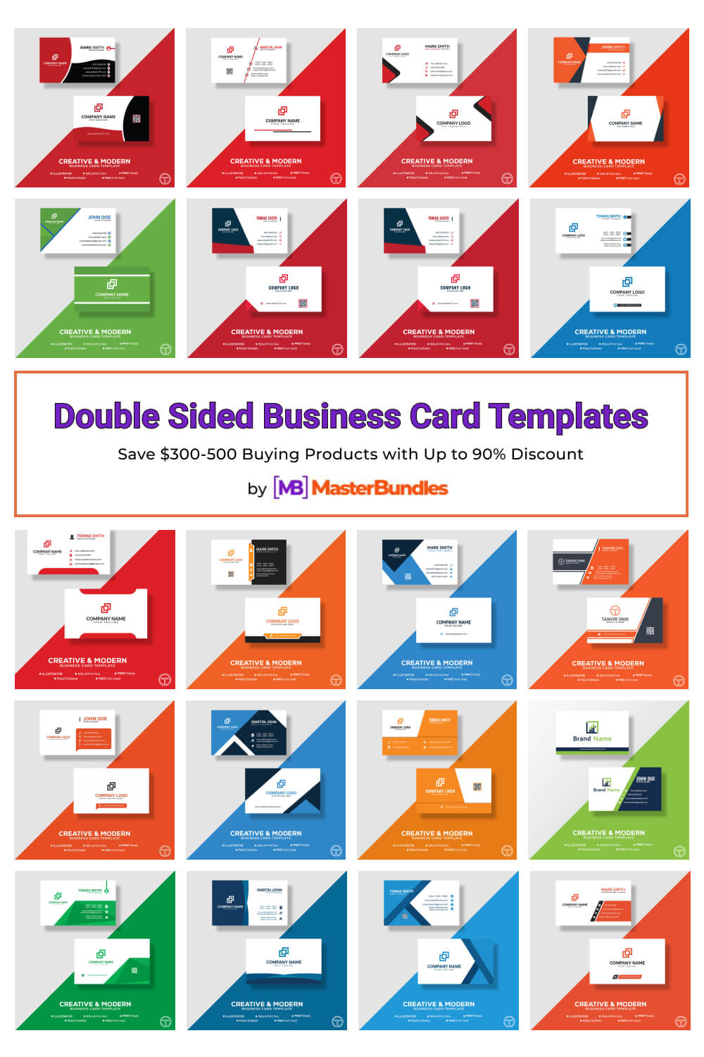 double sided business card templates pinterest image.