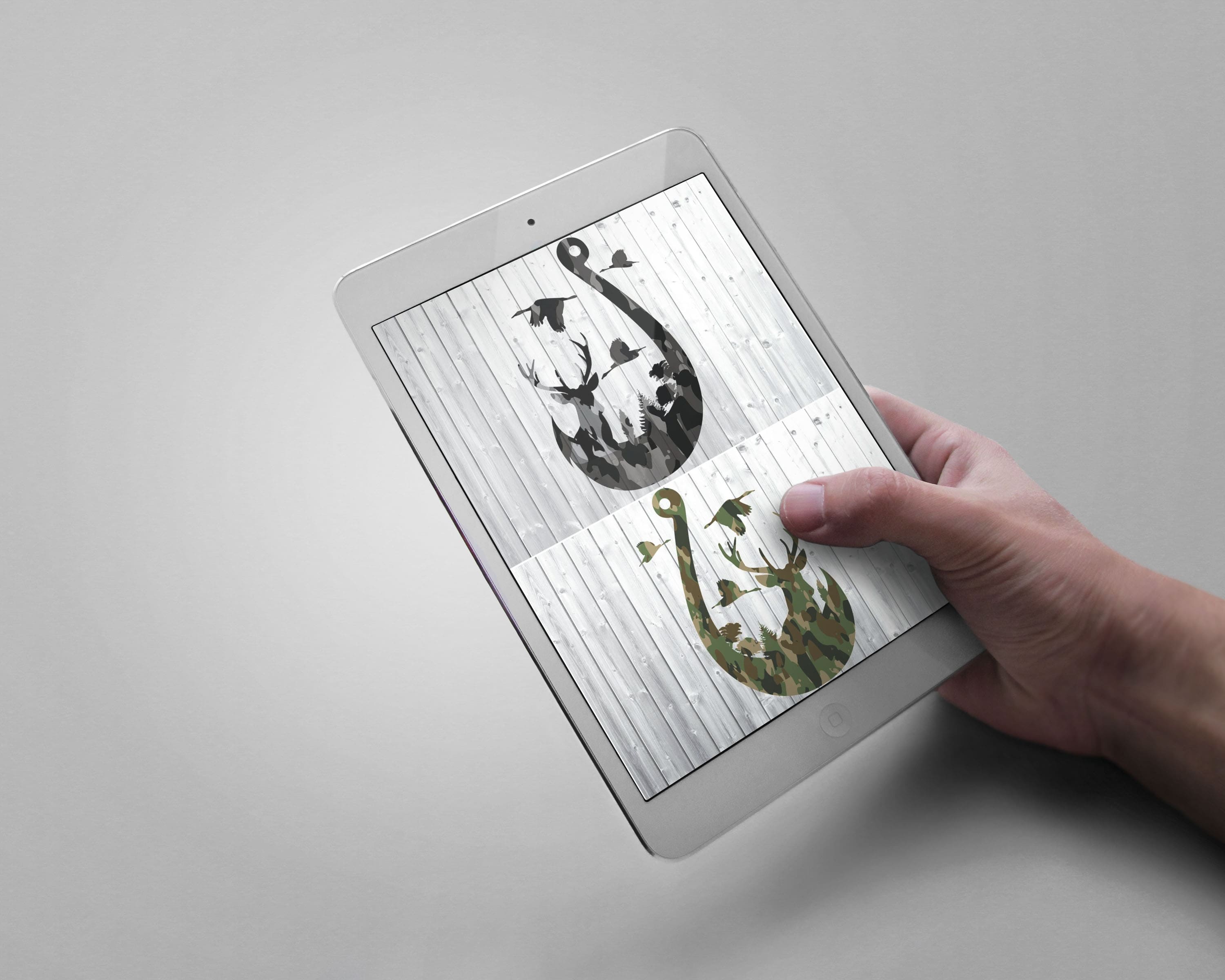 Duck Deer and Hook SVG - tablet.