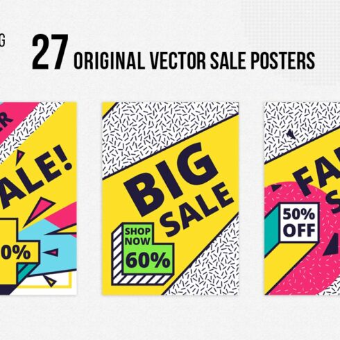 Colorful poster for discount time.