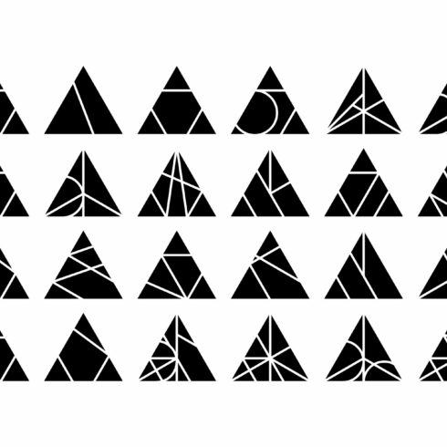 Black triangles with interesting design.