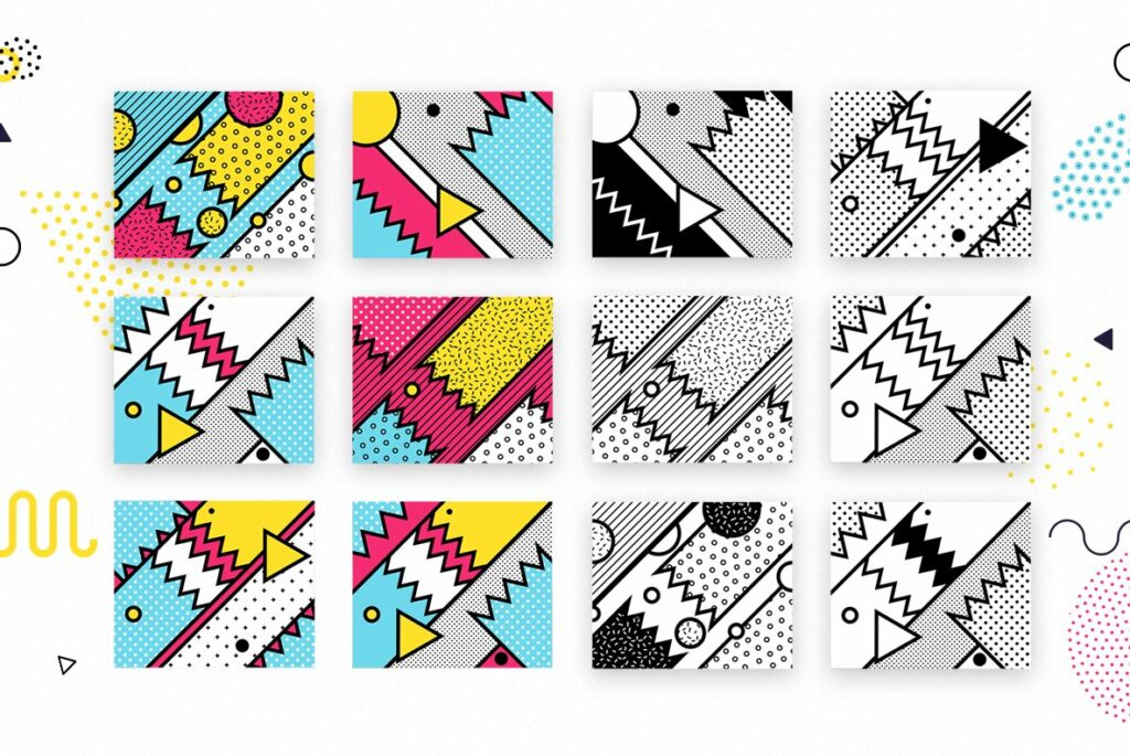 272 Bright Patterns, Elements Set – MasterBundles