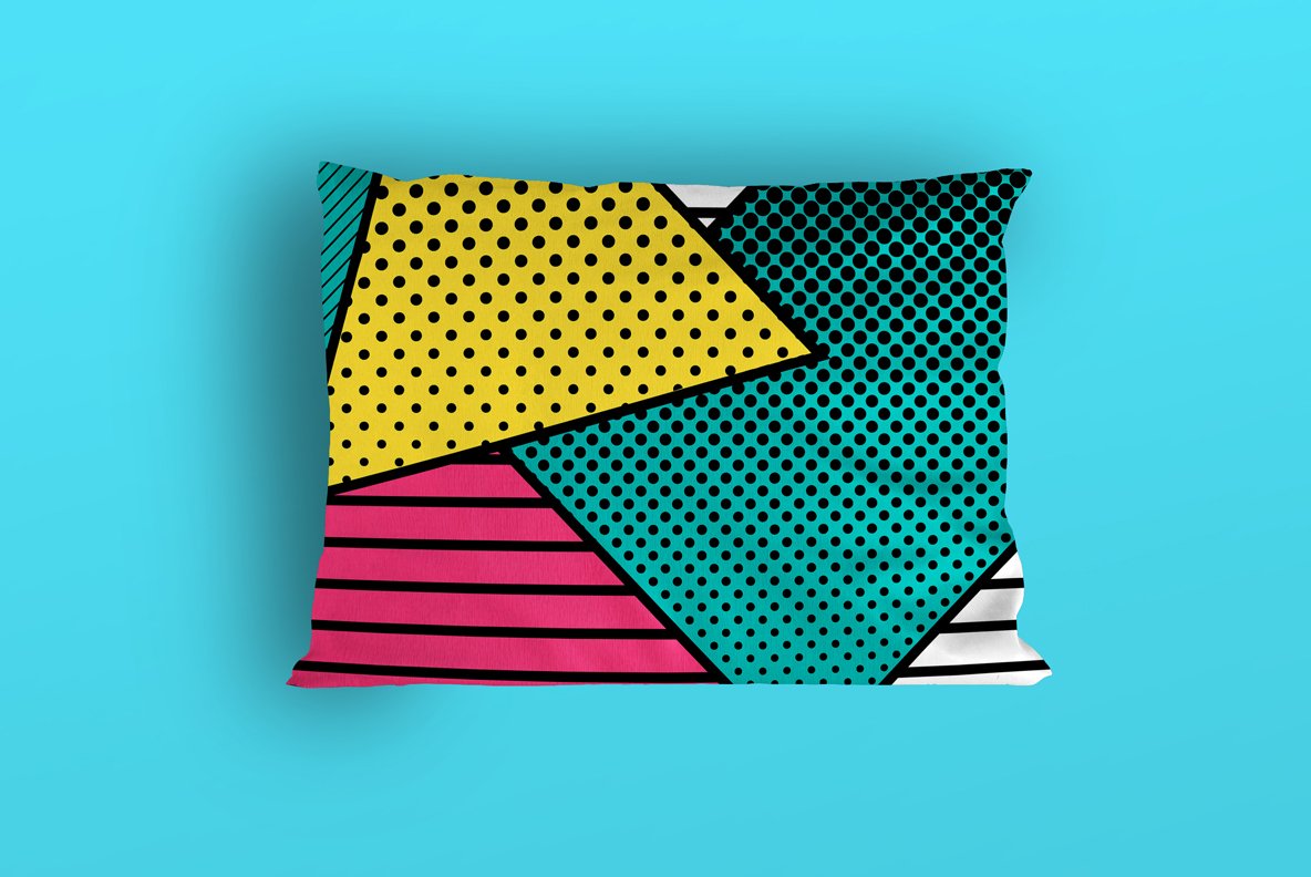 Colorful modern pillow.