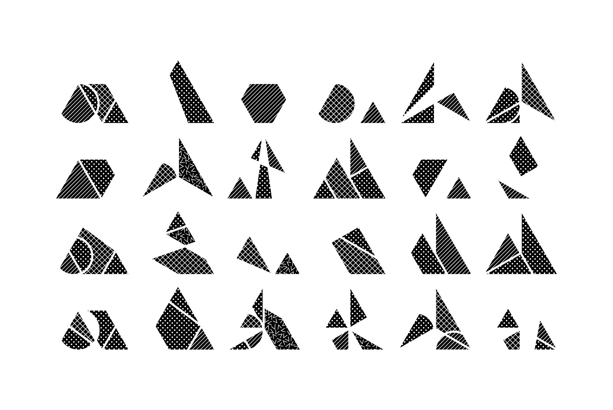 Black triangles shapes.