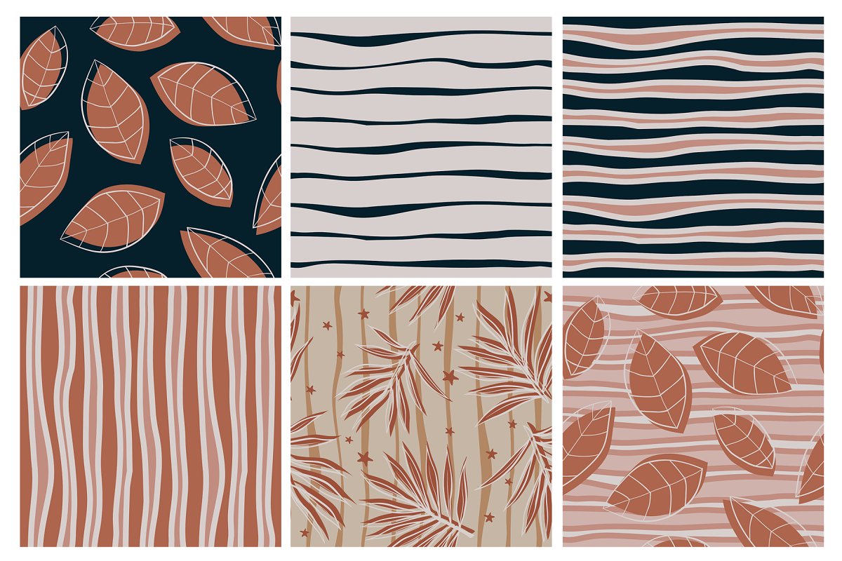 Earth-inspired seamless patterns.